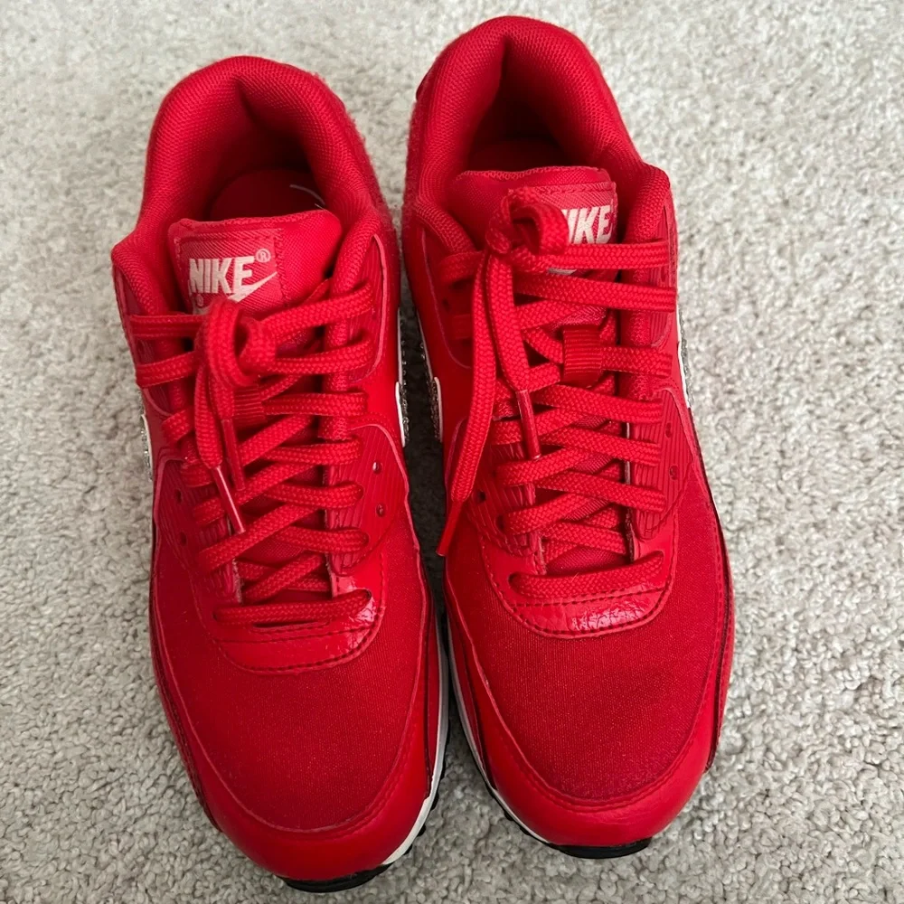 Nike Red Air Max Sneakers Swarovski Crystal - Picture 4 of 6